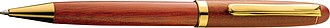 Rosewood pen set in case, brown