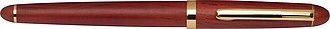 Rosewood pen set in case, brown