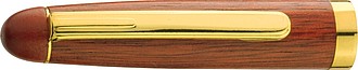 Rosewood pen set in case, brown
