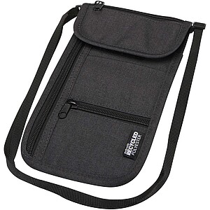 Ross GRS recycled smart travel pouch, heather charcoal