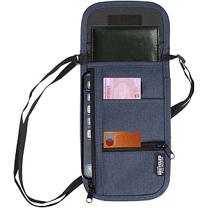 Ross GRS recycled smart travel pouch, heather navy
