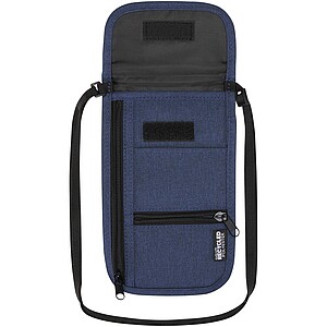 Ross GRS recycled smart travel pouch, heather navy