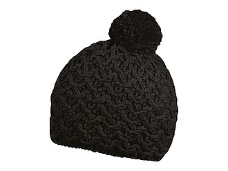 Rough style winter hat, black