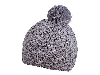 Rough style winter hat, grey