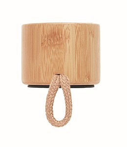 Round bamboo wireless speaker