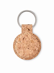 Round cork key ring