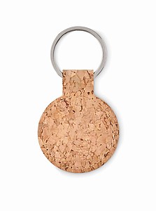 Round cork key ring