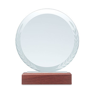 Round crystal award