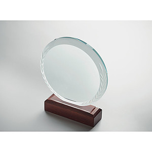 Round crystal award