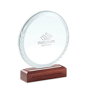Round crystal award
