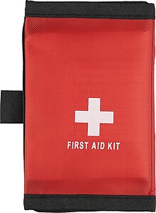 rPET (600D) polyester first aid pouch Kairo, red