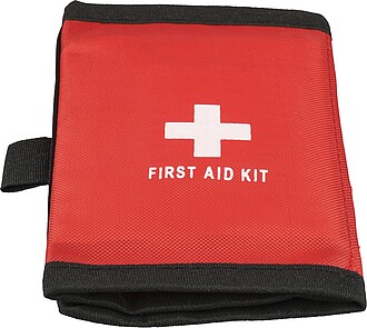rPET (600D) polyester first aid pouch Kairo, red