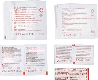 rPET (600D) polyester first aid pouch Kairo, red