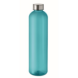 RPET bottle 1000ml, transparent blue