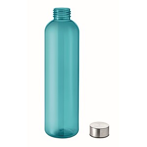 RPET bottle 1000ml, transparent blue