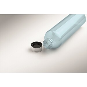 RPET bottle 1000ml, transparent light blue