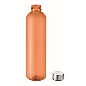 RPET bottle 1000ml, transparent orange