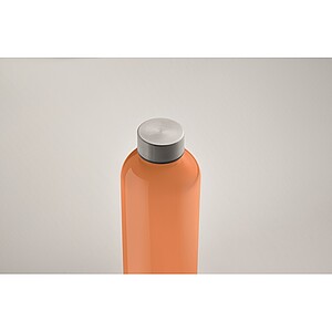 RPET bottle 1000ml, transparent orange