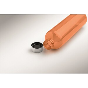 RPET bottle 1000ml, transparent orange