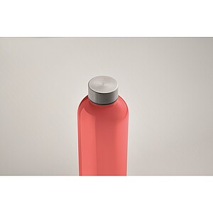 RPET bottle 1000ml, transparent red
