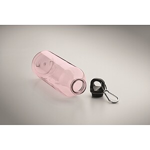 RPET bottle 500ml, transparent pink