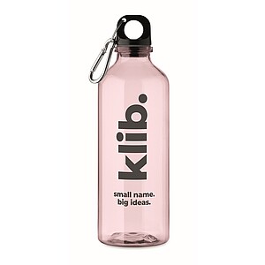 RPET bottle 500ml, transparent pink