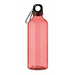RPET bottle 500ml, transparent red