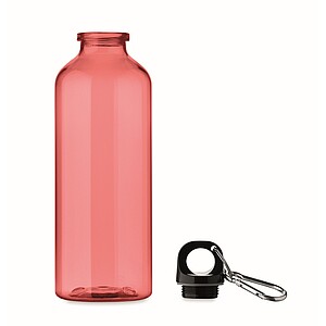 RPET bottle 500ml, transparent red
