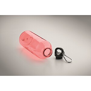 RPET bottle 500ml, transparent red