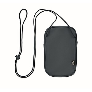 RPET cross body travel pouch, blue