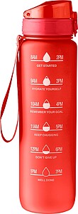 RPET drinking bottle (1000 ml) Brinley, red