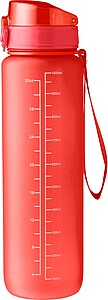 RPET drinking bottle (1000 ml) Brinley, red