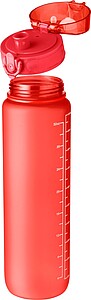 RPET drinking bottle (1000 ml) Brinley, red