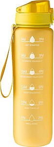 RPET drinking bottle (1000 ml) Brinley, yellow