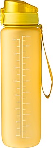 RPET drinking bottle (1000 ml) Brinley, yellow