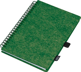 RPET felt notebook , olive