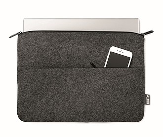 RPET felt zipped laptop bag
