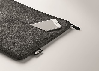 RPET felt zipped laptop bag