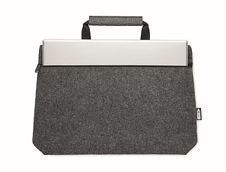 RPET felt zippered laptop bag