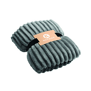 RPET fleece striped blanket