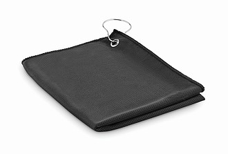 RPET golf towel with hook clip