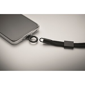 RPET phone wrist cord, black
