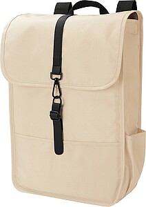 rPET Polyester (300D) flap backpack Lyric, beige