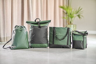 rPET polyester (600D) drawstring backpack Auri, green
