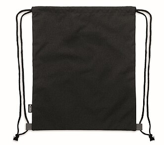 RPET PU drawstring bag 2 tone, black