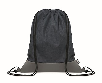 RPET PU drawstring bag 2 tone, french navy