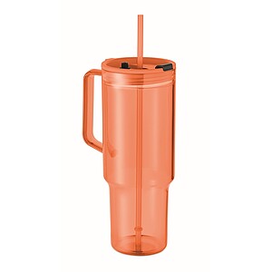 RPET tumbler 1200ml, transparent orange
