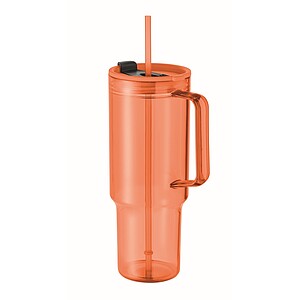 RPET tumbler 1200ml, transparent orange