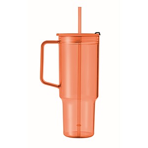 RPET tumbler 1200ml, transparent orange