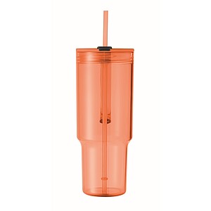 RPET tumbler 1200ml, transparent orange